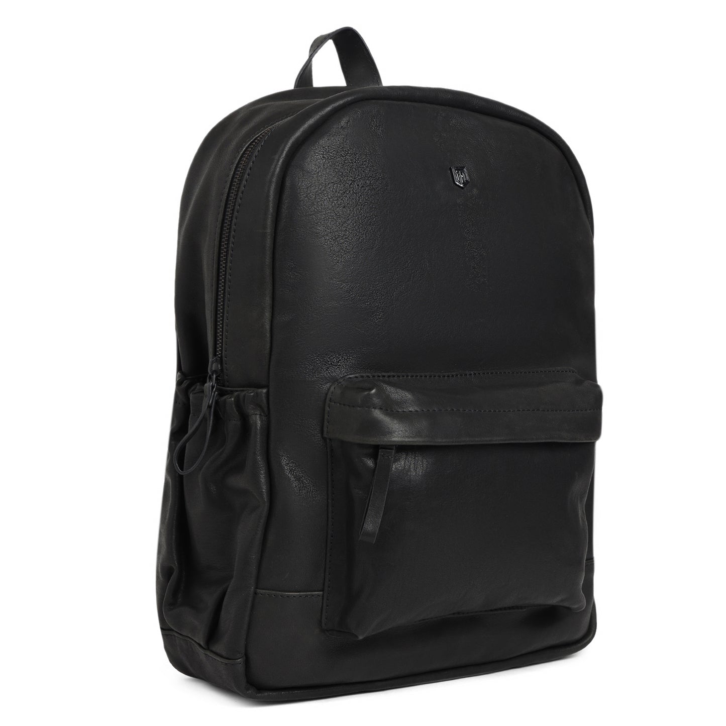 TL LEATHER BACKPACK WITH FRONT AND SIDE POCKET