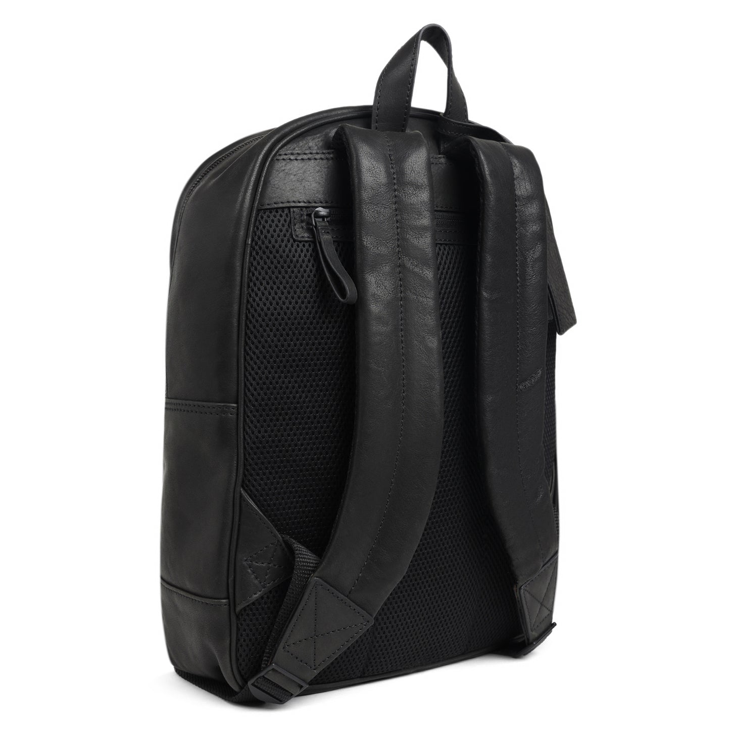 TL LEATHER BACKPACK WITH FRONT AND SIDE POCKET