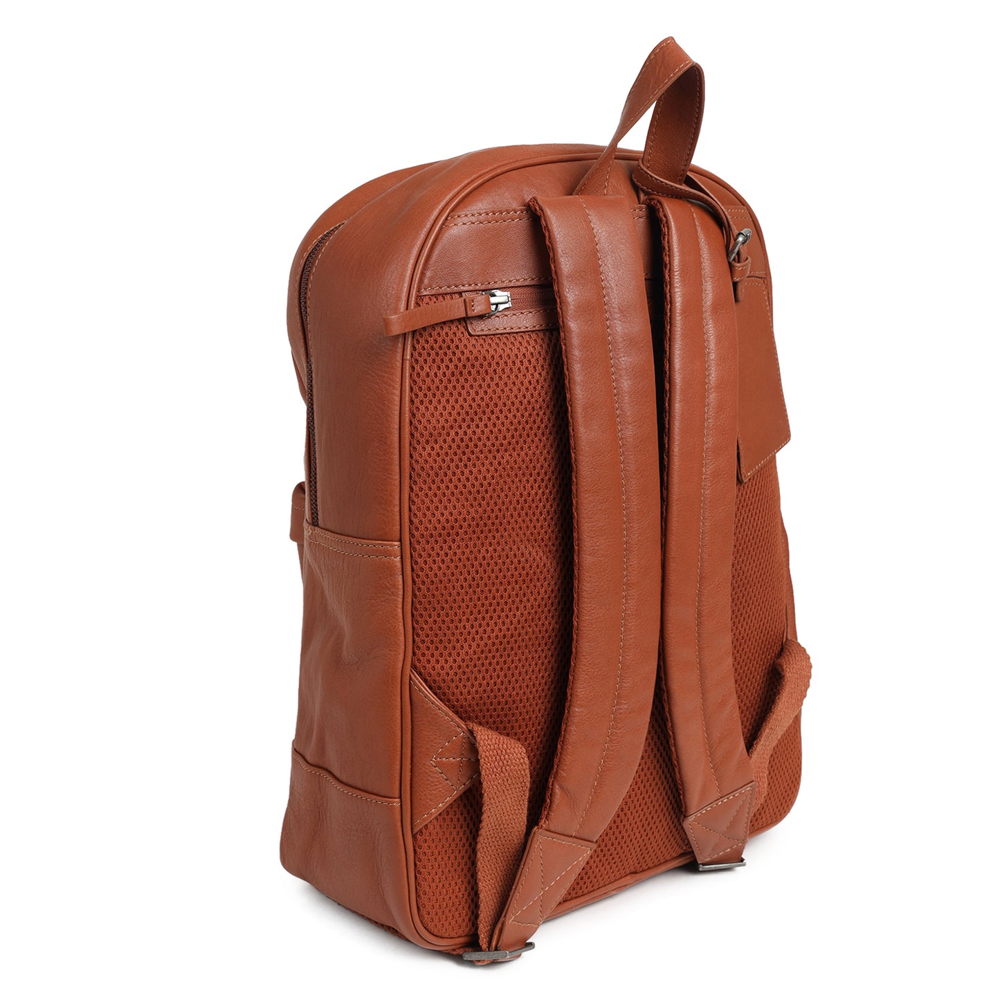 TL LEATHER BACKPACK WITH FRONT AND SIDE POCKET