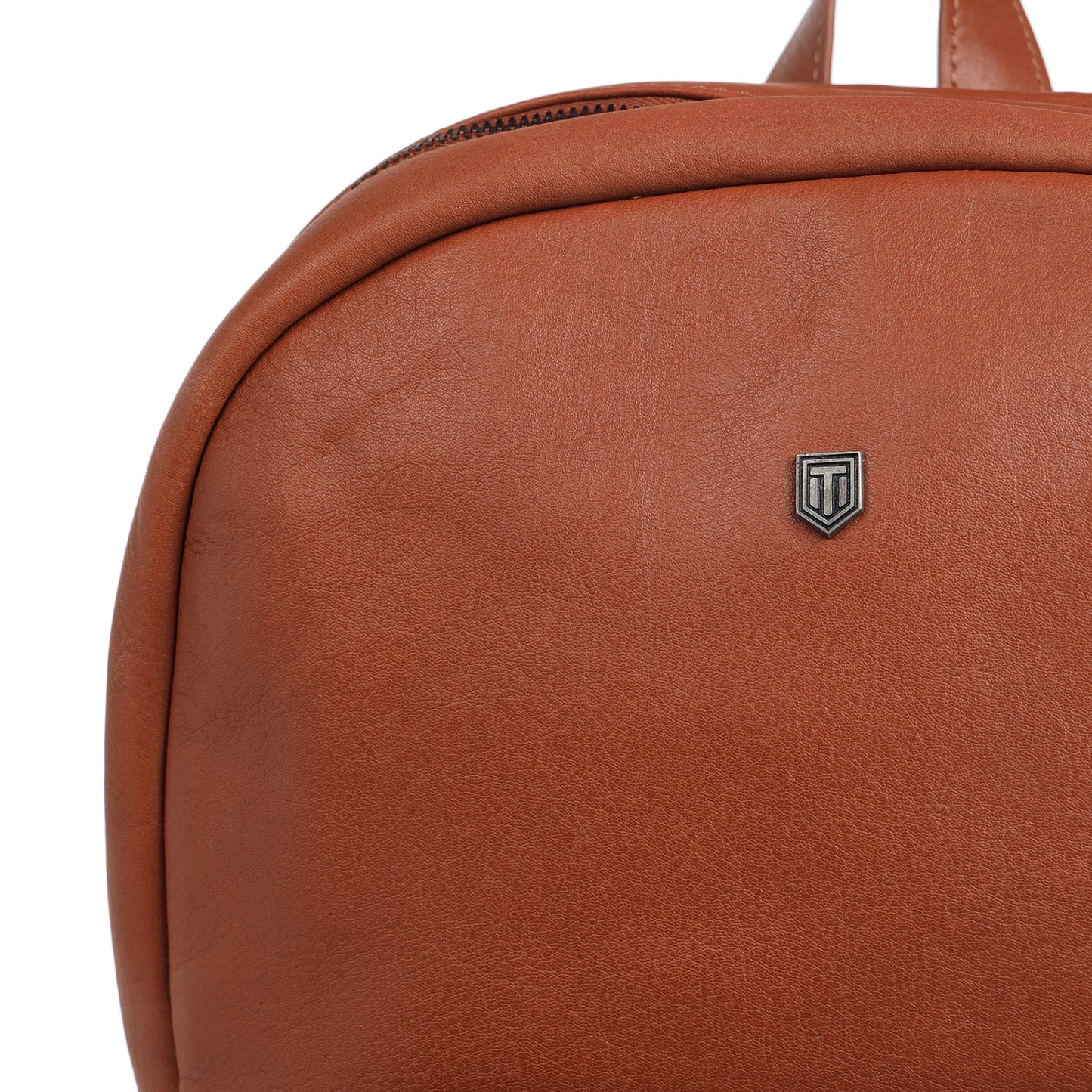 TL LEATHER BACKPACK WITH FRONT AND SIDE POCKET