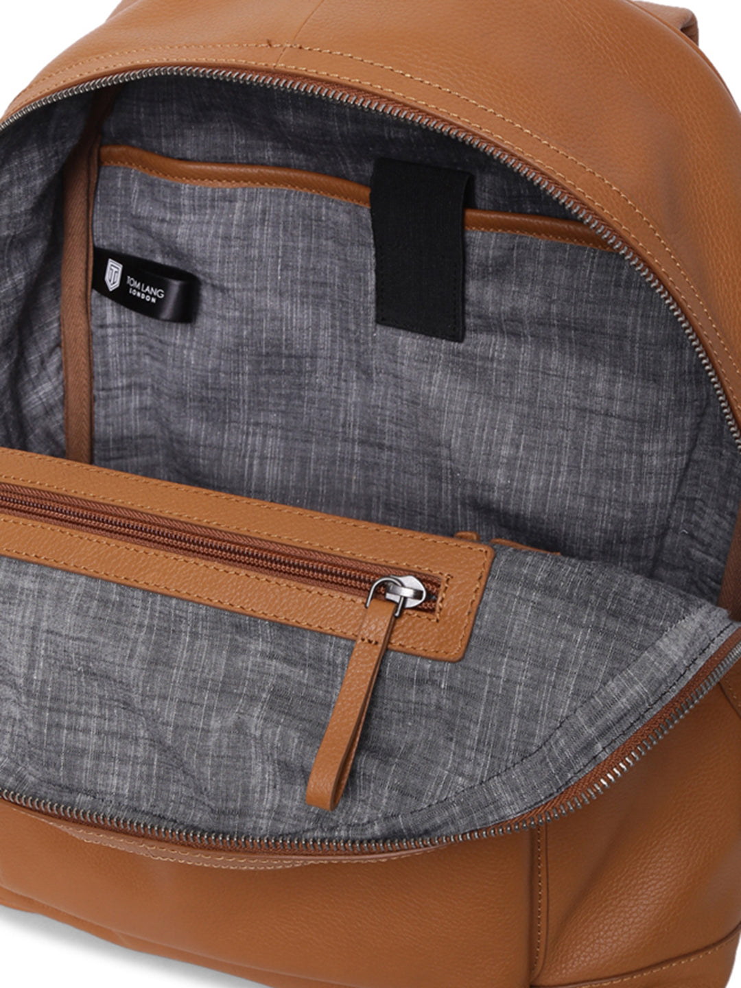 TL FRONT POCKET LEATHER BACKPACK