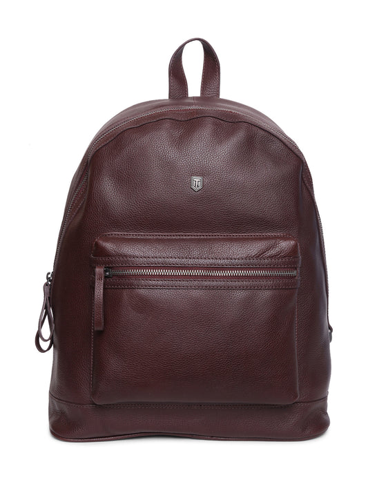 TL FRONT POCKET LEATHER BACKPACK