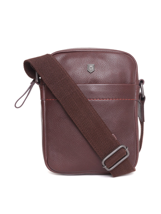 TL SIGNATURE CROSSBODY LEATHER BAG