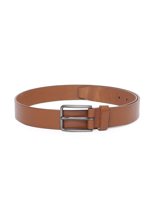 TL SQUARE BUCKLE HOLE MEN'S TAN BELT