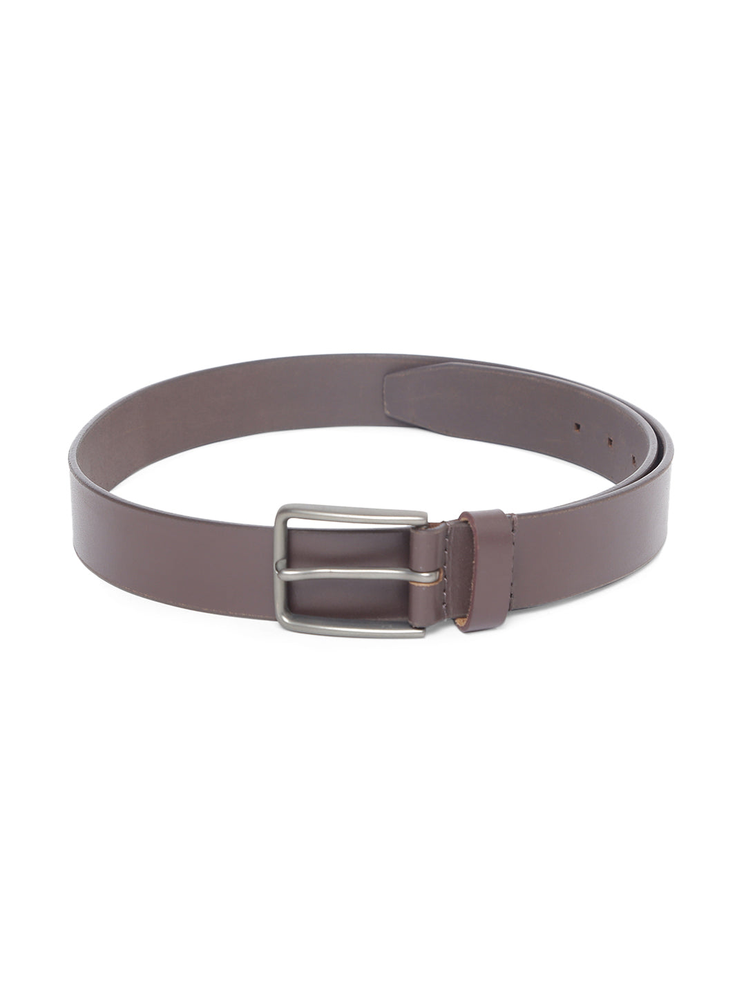 TL MEN'S SOLID BROWN COLOR BELT