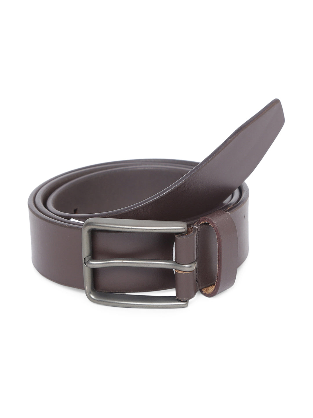 TL MEN'S SOLID BROWN COLOR BELT