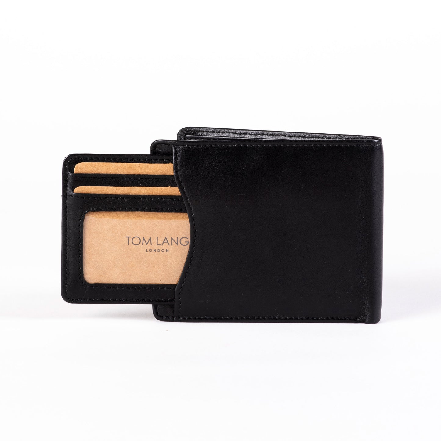 TL MEN'S BLACK BIFOLD WALLET