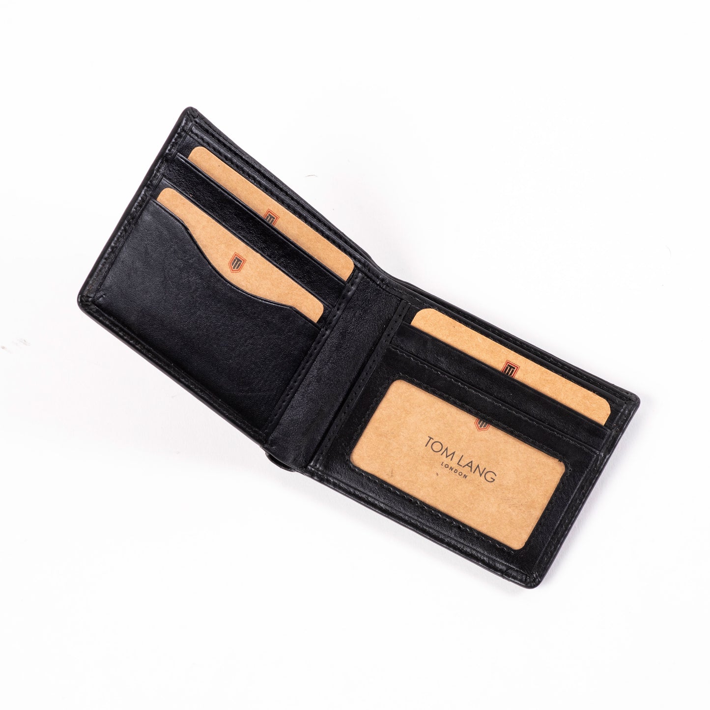 TL MEN'S BLACK BIFOLD WALLET