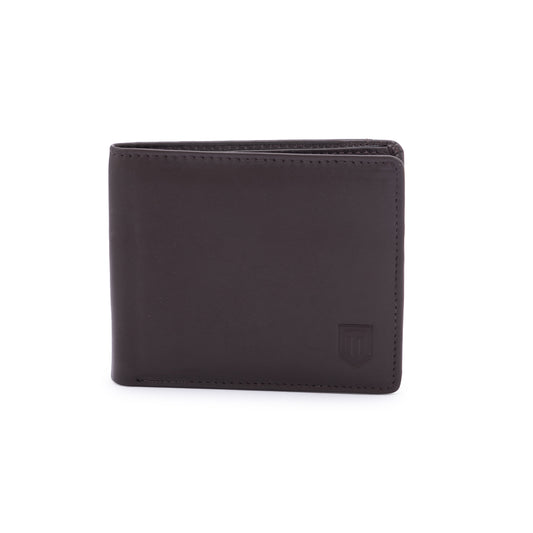 TL MEN'S BROWN BIFOLD WALLET