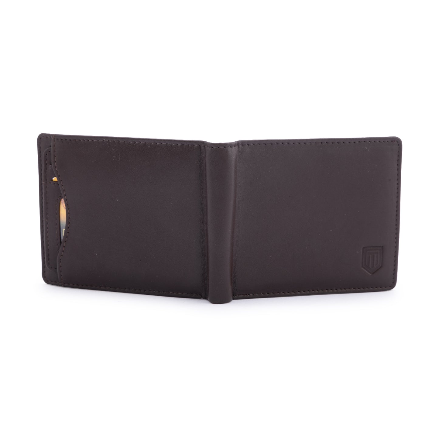 TL MEN'S BROWN BIFOLD WALLET