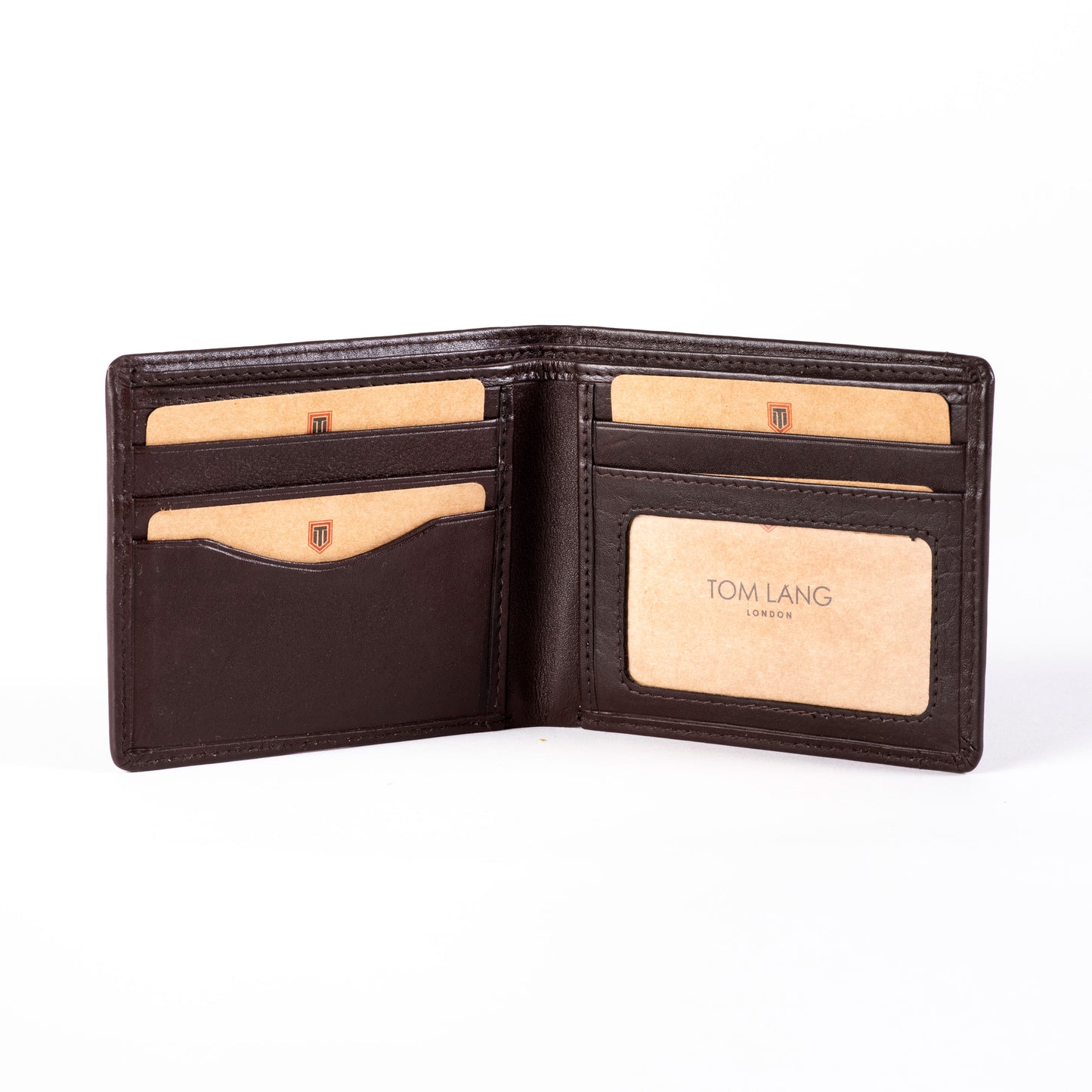 TL MEN'S BROWN BIFOLD WALLET