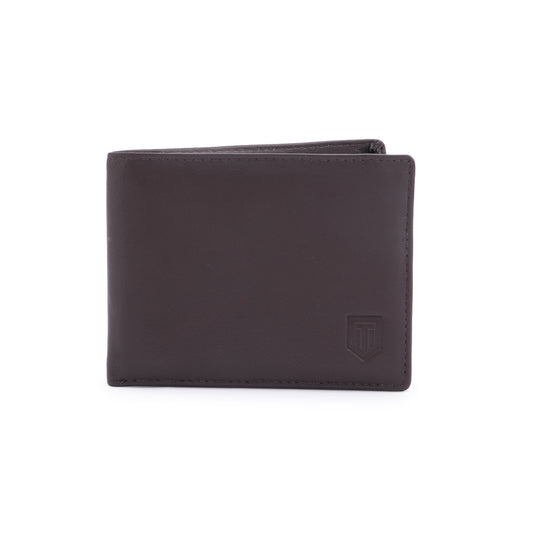 TL MEN'S BROWN REMOVABLE CARD HOLDER WALLET