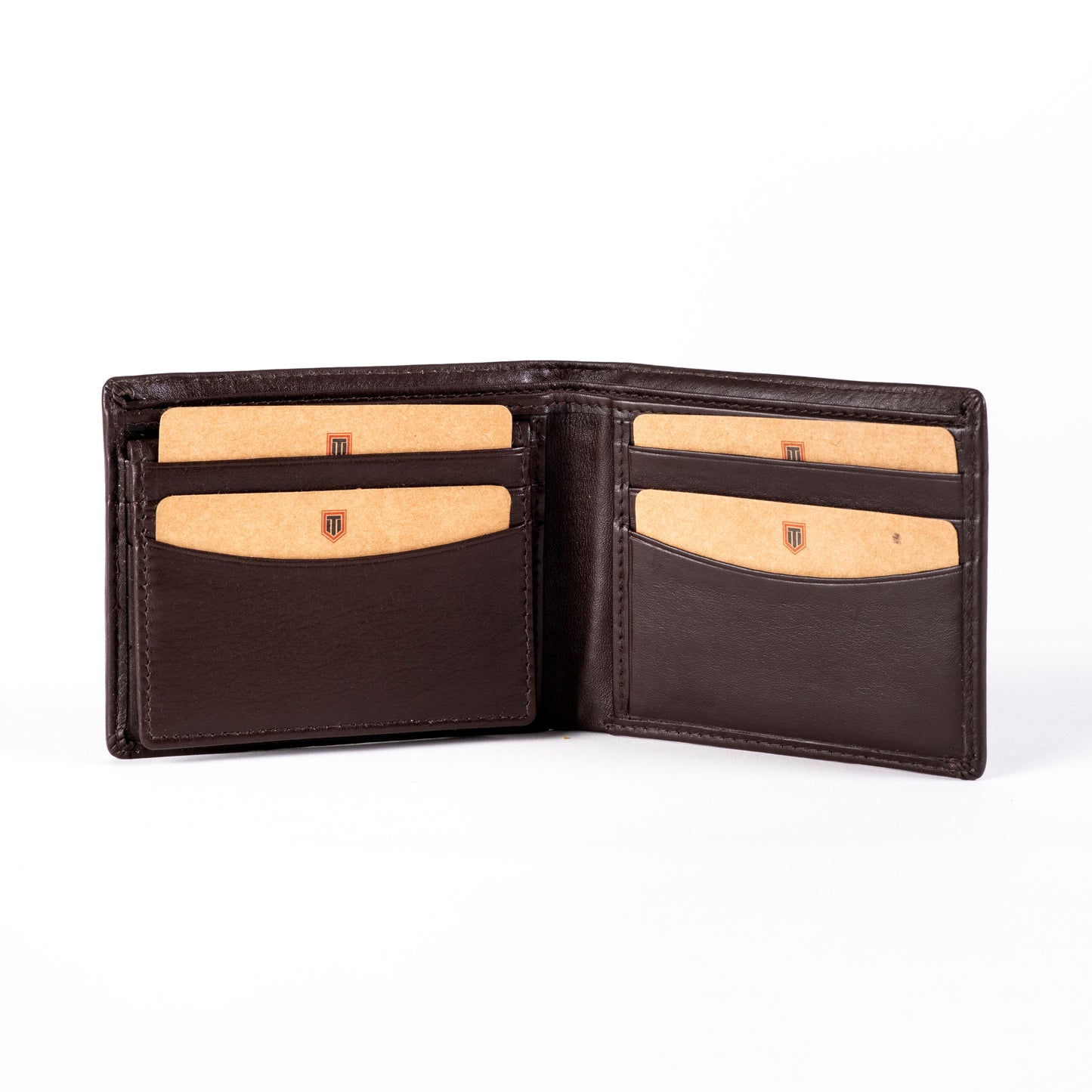 TL MEN'S BROWN REMOVABLE CARD HOLDER WALLET