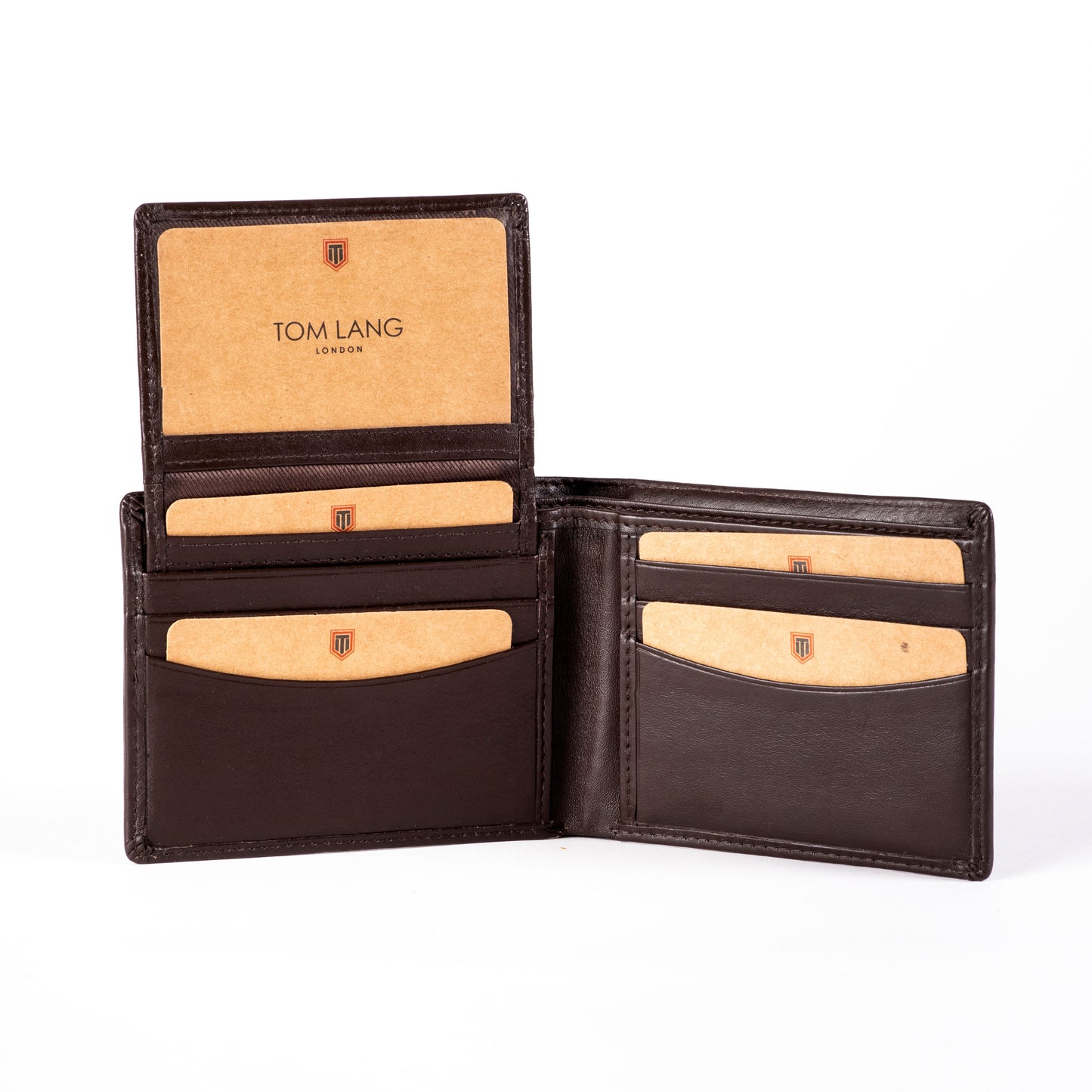 TL MEN'S BROWN REMOVABLE CARD HOLDER WALLET