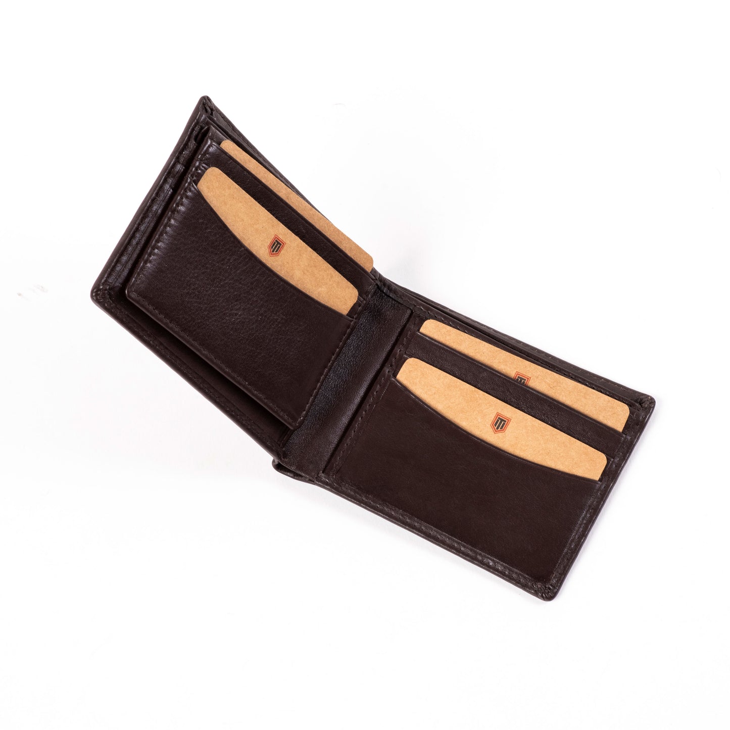 TL MEN'S BROWN REMOVABLE CARD HOLDER WALLET